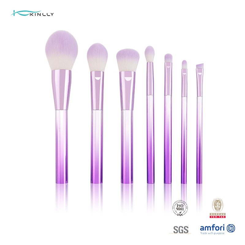 Premium Synthetic Fiber Travel Makeup Brush Set 6pcs Smooth Touch Lint Free