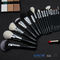 Black 20pcs Cooper Ferrules Makeup Set With Brushes