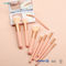 9pcs Plastic Handle Orange Makeup Brush Set With Poly Bag