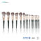 OEM 16 Pieces Cosmetic Rose Gold Makeup Brushes With Vegan Hair