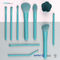 BSCI Kinlly 10pcs Star Green Design Plastic Makeup Brushes