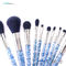 10PCS  Transparent Cosmetic Makeup Brush Set  Plastic Handle Cosmetic Makeup Tools