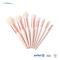 8 pieces Travel Size Synthetic Makeup Brushes With Rose Gold Ferrule
