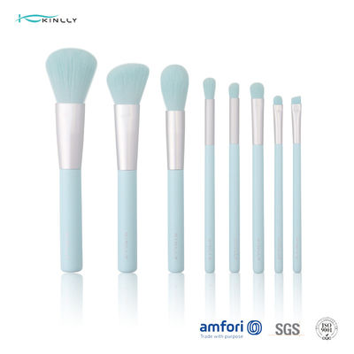 Wooden Handle BSCI 8pcs Private Label Makeup Brush Set