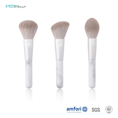 ISO9001 Aluminum Ferrules 3pcs Synthetic Hair Makeup Brush