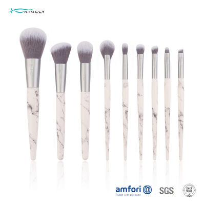 Aluminum Ferrule ISO9001 9pcs Cosmetic Makeup Brush Set